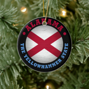 ALABAMA STAAT FLAG KERAMIK ORNAMENT