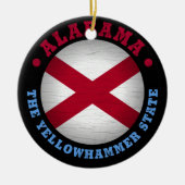 ALABAMA STAAT FLAG KERAMIK ORNAMENT (Vorne)