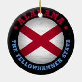 ALABAMA STAAT FLAG KERAMIK ORNAMENT (Hinten)