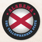 ALABAMA STAAT FLAG RUNDER PAPPUNTERSETZER (Vorderseite)