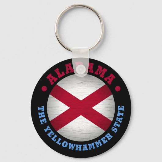 ALABAMA STAAT FLAG SCHLÜSSELANHÄNGER (Vorderseite)