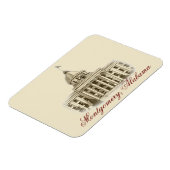 Alabama Staat Hauptstadt Flexible Magnet (Linke Seite)