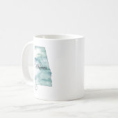 Alabama Staat Illustration Kontur Kaffeetasse (Vorderseite Links)