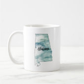 Alabama Staat Illustration Kontur Kaffeetasse (Links)