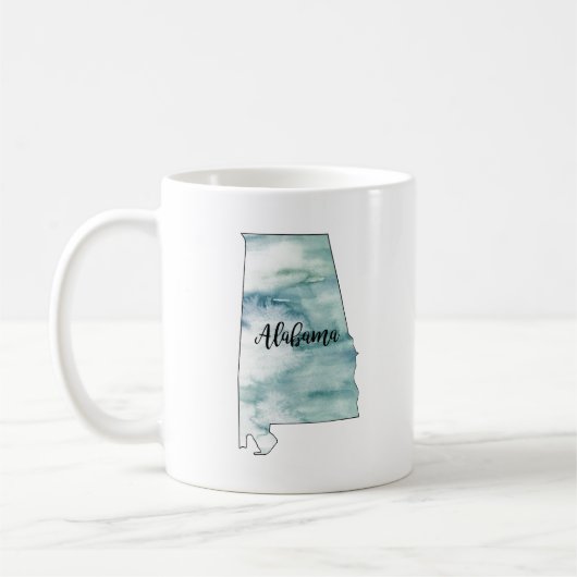 Alabama Staat Illustration Kontur Kaffeetasse (Links)