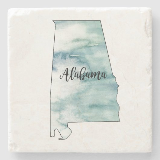 Alabama Staat Illustration Kontur Steinuntersetzer (Vorderseite)