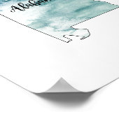 Alabama Staat Illustration Kontur Stone Poster (Ecke)