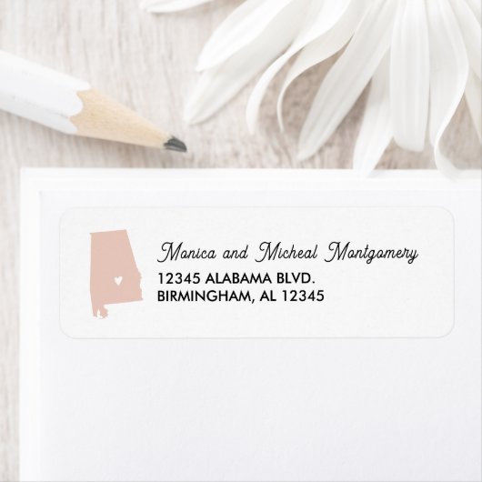 Alabama Staat Karte mit Herz - JEDE FARBE! (Insitu)