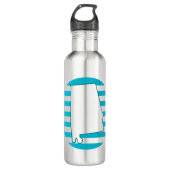 Alabama Staat Kontur Blue Circle Edelstahlflasche (Vorderseite)