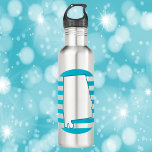 Alabama Staat Kontur Blue Circle Edelstahlflasche<br><div class="desc">Magst du Wasserflaschen? Gefällt Ihnen der US-Staat von Alabama? Diese Wasserflasche hat die Staat-Kontur von Alabama vor einem blauen Retro-Kreis.</div>