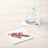 Alabama Staat Kontur Rechteckiger Pappuntersetzer (Vor Ort)