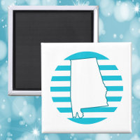 Alabama Staat Kontur Retro Circle Blue