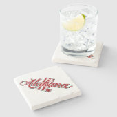 Alabama Staat Kontur Steinuntersetzer (Seitenansicht)