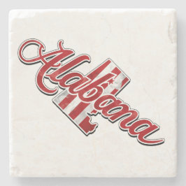 Alabama Staat Kontur Steinuntersetzer