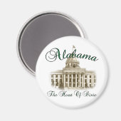 Alabama Staat Magnet (Vorderseite/Rückseite)