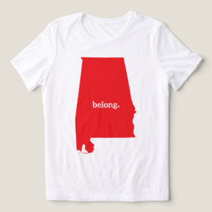 Alabama Staat Map Belong Tri-Blend Shirt