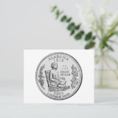Alabama Staat Quarter Postkarte (Stehend Vorderseite)