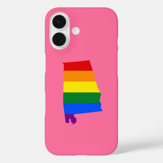 Alabama Staat Regenbogenkarte Case-Mate iPhone Hülle (Rückseite)