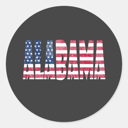 Alabama-Staat  Runder Aufkleber (Vorderseite)