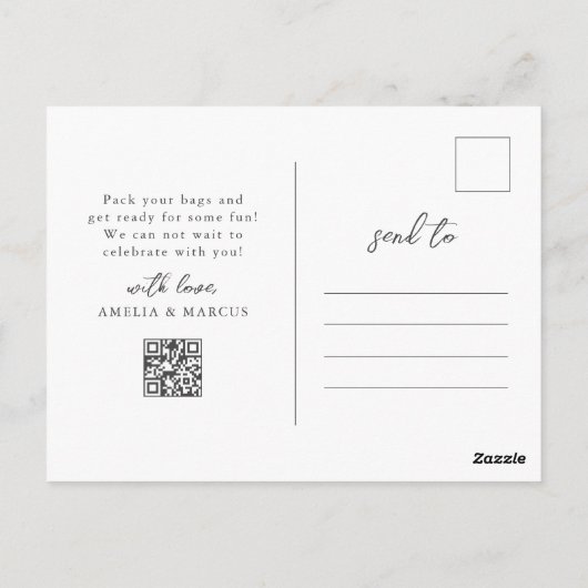 Alabama Staat Save the Date Postkarte (Rückseite)