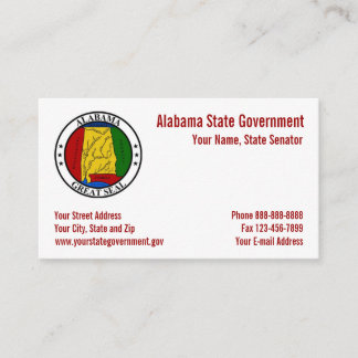 Alabama Staat Siegel Government Business Card Visitenkarte