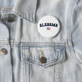 Alabama Staat USA Flag Vintag erschüttert Button (Beispiel)