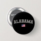 Alabama Staat USA Flag Vintag erschüttert Button (Vorne & Hinten)
