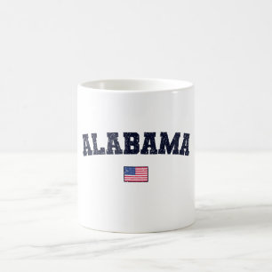 Alabama Staat USA Flag Vintag erschüttert Kaffeetasse