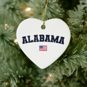 Alabama Staat USA Flag Vintag erschüttert Keramik Ornament