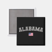 Alabama Staat USA Flag Vintag erschüttert Magnet (Vorderseite/Rückseite)