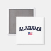 Alabama Staat USA Flag Vintag erschüttert Magnet (Vorderseite/Rückseite)