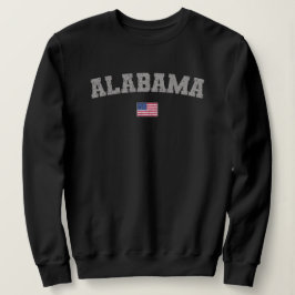 Alabama Staat USA Flag Vintag erschüttert Sweatshirt
