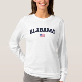 Alabama Staat USA Flag Vintag erschüttert T-Shirt