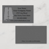 Alabama Staat Visitenkarte geschnitzter Stein Look (Vorne/Hinten)