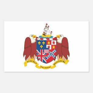 Alabama Staat Wappen Siegel Amerikanische Republik Rechteckiger Aufkleber