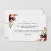 Alabama Staat Zielort Rustikale Hochzeitdetails Einladung (Rückseite)