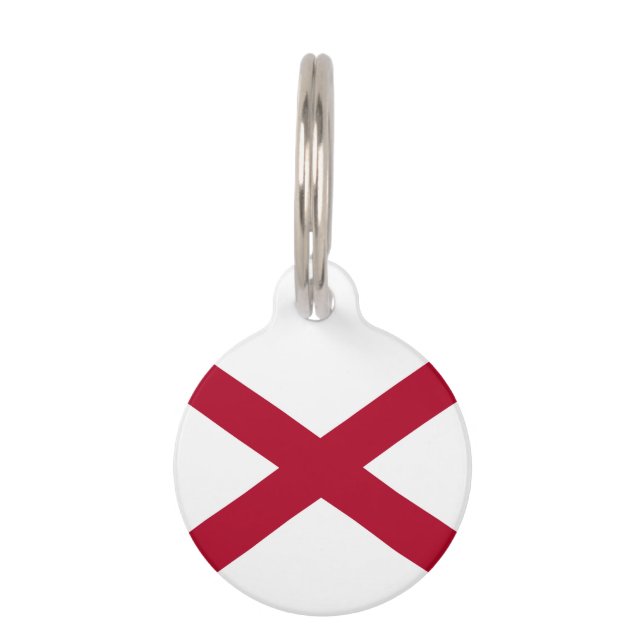 Alabama-Staats-Flagge Haustiermarke (Rückseite)