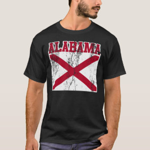 Alabama-Staats-Flaggen-T - Shirt (beunruhigt)
