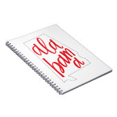 Alabama-Staats-Kontur Notizblock (Rechte Seite)