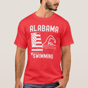 Alabama Staatsflagge Schwimm-Liebhaber-Geschenke T-Shirt