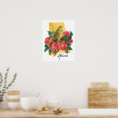 Alabama Staatsform Gelbhammer Kamelie Blüte Poster (Küche)