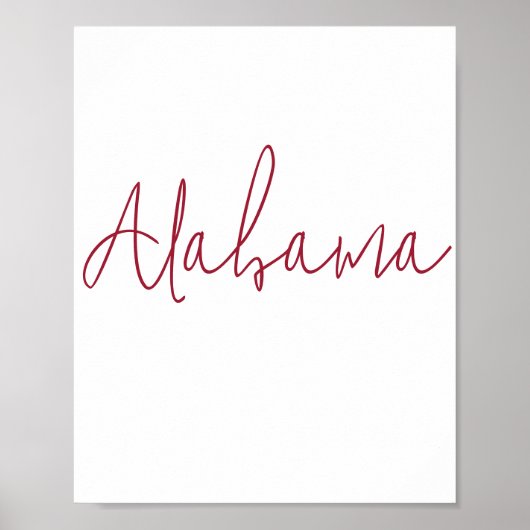 Alabama Staatssouvenir Poster (Vorne)