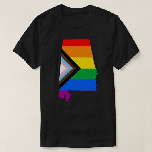 Alabama Staatsstolz LGBTQ Progress Prix T-Shirt (Design vorne)