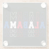 Alabama Stacks Art Glasuntersetzer (Rückseite)