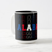 Alabama Stacks Art Zweifarbige Tasse (Vorderseite Links)