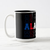 Alabama Stacks Art Zweifarbige Tasse (Links)