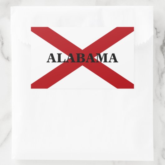 Alabama State Flag Custom Aufkleber (Tasche)