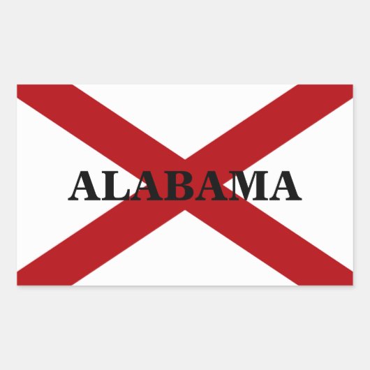 Alabama State Flag Custom Aufkleber (Vorderseite)
