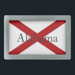 Alabama State Flag Custom Belt Buckle Rechteckige Gürtelschnalle<br><div class="desc">Eine grafische Alabama State Flag Design auf einem Gürtelschnalle.  Die Gurtschnalle hat den anpassbaren Text Alabama.</div>