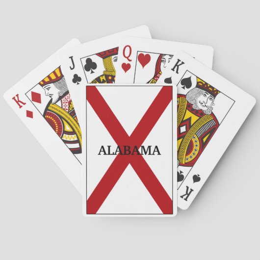 Alabama State Flag Custom Playing Cards Spielkarten (Rückseite)